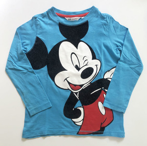 【H&M】エイチアンドエム　長袖Tシャツ　ミッキーマウス　ディズニー　サイズ EUR 98/104