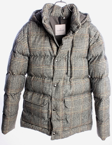 モンクレール　グレンチェック ウール ダウン ジャケット　 国内正規品　MONCLER　#B4