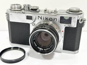 Nikon ニコン S2 後期 ボディ+ NIKKOR-H.C 5cm 1:2 F2 レンズ レンジファインダー フィルムカメラ シャッター○