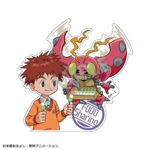 【中古】【公式】デジモンアドベンチャー ダイカットステッカー 泉光子郎＆テントモン 食べ物わけっこ colleize 公式グッズ 公式ライセンス