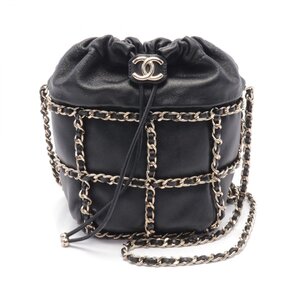 シャネル ココマーク ブランドオフ CHANEL ラムスキン（羊革） ショルダーバッグ ラムスキン 中古 レディース