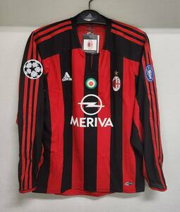 03-04 ACミラン AC Milan(H)＃22 KAKA カカー 選手用長袖 adidas正規 adidas UEFA CL仕様 L 