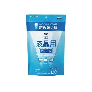 まとめ得 エレコム ウェットティッシュ 液晶用 詰替 120枚 WC-DP120SP4 x [3個] /l