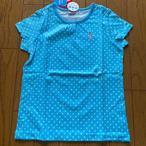 SALE 新品　ミキハウス　日本製　半袖Ｔシャツ　110 水色　Tシャツ 水玉