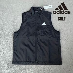 格安送料! Mサイズ 新品未使用 adidas GOLF ベスト 撥水 ユーティリティベスト 秋冬 軽量 アディダスゴルフ ゴルフウェア 黒 ブラック