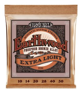 即決◆新品◆送料無料ERNIE BALL 2150 ×1 [10-50] Earthwood Extra Light Phosphor Bronze アコースティックギター弦/メール便