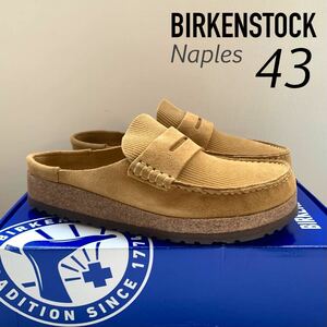 新品 BIRKENSTOCK ビルケンシュトック Naples ネープルス スエード レザー ローファー サンダル 43 ブラウン メンズ 28㎝ 送料無料