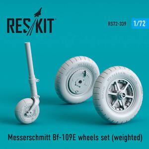 ◆◇RESKIT【RS72-0339】1/72 メッサーシュミットBf109E 自重変形ホイールセット(汎用)◇◆　