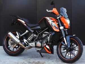 KTM 125 DUKE デューク エンジン好調アイドリング安定♪ アクラポビッチマフラー 走行距離25,710km 始動動画有 ベースに 愛媛発-現状販売