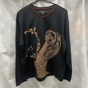 美品 RED EAR レッドイヤー ヴィンテージ 長袖Tシャツ ロンT ブラック プリント 古着 Paul Smith ポールスミス (07046