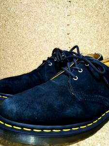 【Dr.MARTENS】ドクターマーチン 1461 SOFT BUCK 3ホールシューズ UK9 (28cm ) 3EYE SHOE ブラック スエード【良品】