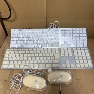 （D-10）Apple 有線キーボード A1243 /キーボード2個セット　マウス付き