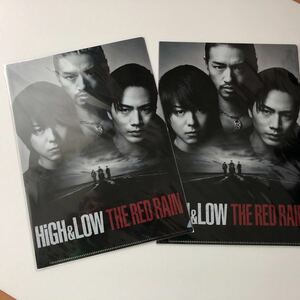 クリアファイル HiGH&LOW THE MOVIE THE RED RAIN 新品　未使用　2枚　セット　LDH TAKAHIRO 登坂　ハイアンドロー　EXILE ファイル　斉藤