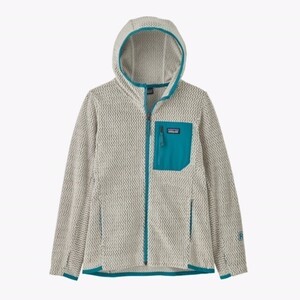 @パタゴニア☆キッズ R1エア フルジップ フーディ★XXL(16-18)-WLWT(Wool White)★PATAGONIA★新品★タグ付き＃64810