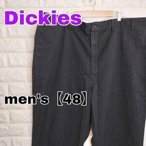 B160【Dickies】ワークパンツ【メンズ48】ブラック 薄地