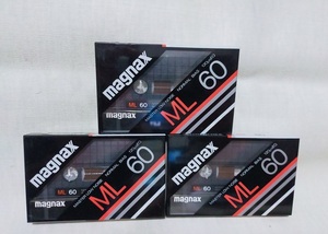 ★MAGNAX カセットテープ ML 60分 3本 マグナックス 当時物