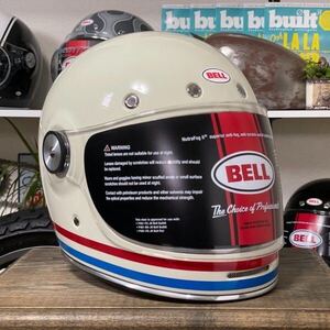 ☆BELL BULLITT STRIPES GLOSS PEAL WITE ベル ブリット フルフェイスヘルメット パールホワイト/M ◆輸入品 即納 送料無料