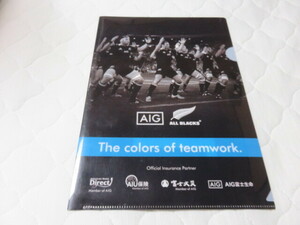 ALL BLACKS オールブラックス ファイル TRY ハカ AIG サイズ310-220㎜ A4サイズ 家庭保管品 黒 表面小キズはご了承願います 非売品 未使用3