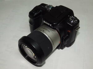 ■中古美品 デジタル一眼レフ ソニーα100 黒◆SONY DSLR-A100◆レンズDT18-70mm F3.5-5.6SAM 銀◆動作確認済■