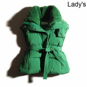 M3256P　▼YVES SALOMON イヴサロモン アパルトモン 購入▼　新品同様 22AW DOWN VEST ムートン付き ダウンベスト グリーン 秋冬 rb mks