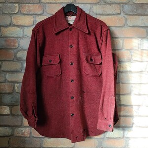 ☆ボロ☆40’s-50’s SOO WoolenMills WoolShirt 40年代 50年代 ウールシャツ ビンテージ アウトドア
