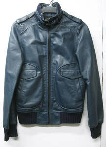 Hysterics LEATHER MOTO JACKET BLUE ヒステリックス レザー ライダース ジャケット 青 hysteric glamour ヒステリックグラマー オゾンタグ