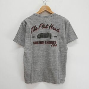 THE FLAT HEAD フラットヘッド CUSTOM ENGINES CLUB 半袖 Tシャツ プリント ロゴ 40 10116403