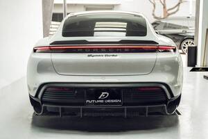 【FUTURE DESIGN 正規品】Porsche ポルシェ Taycan タイカン リア ディフューザー 本物Drycarbon ドライカーボン エアロ カスタム