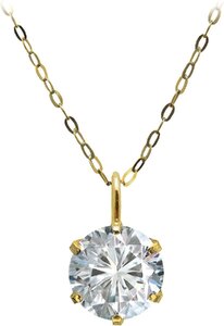 [華きらり] K18 0.3ct 天然 ダイヤモンド ネックレス 平アズキ 40cm 一粒 ペンダントネックレス (ゴールド)