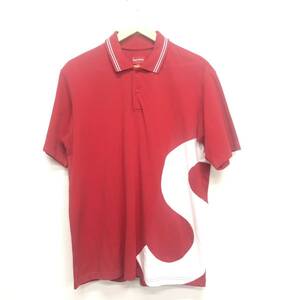 【Supreme】シュプリーム★半袖ポロシャツ レッド サイズM S Logo Polo Sロゴ09