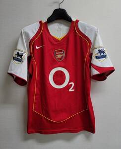 04-05 アーセナル Arsenal(H)#10 ベルカンプ BERGKAMP Nike プレミアリーグ仕様 M-2