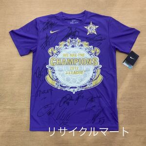 サンフレッチェ広島　2012年優勝Tシャツ　直筆サイン 11名寄せ書き　佐藤寿人森保監督　青山　森崎　石原　ミキッチ他 ナイキ　M