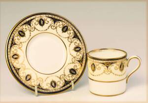 　ウェジウッド　=　Demi Cup&Saucer 　=Gold/Deco=　W1618　(1級品) 