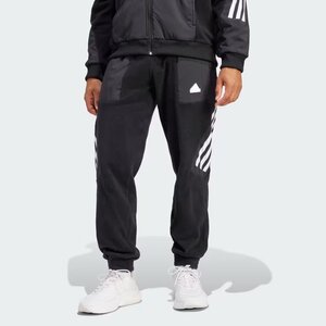 ★アディダス adidas 新品 メンズ 暖かい 裏起毛 フリース カジュアル スウェット ロングパンツ 黒 Sサイズ [IB6129-S] 四 零★QWER★