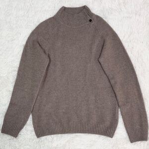 1円〜【美品/圧倒的着心地】RENCONTRANT/レンコントラント ニット セーター モックネック カシミヤ混 セーブル混 メンズ 男性 Mサイズ