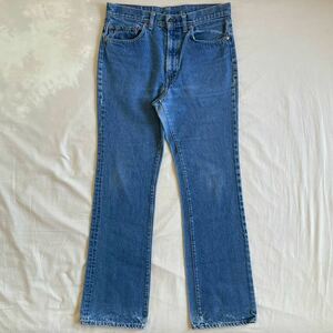 70s Levi’s 517 66後期 W33 フレアデニムパンツ 釦裏2 黒カン ビンテージ USA製 リーバイス ブーツカット 501 646 60s 80s