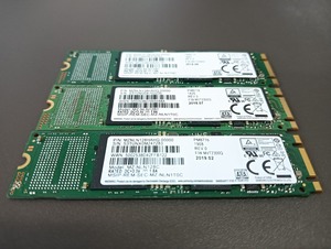 使用時間1000時間未満！　サムスン SAMSUNG MZNLN128HAHQ M.2 SATA SSD 128GB 3枚セット　正常品