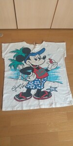 ミッキーマウス mickey Disney GUAM Tシャツ ビンテージ ヴィンテージ vintage USA製 米国製 ビックサイズ ディズニー OLD レア 当時物 80s