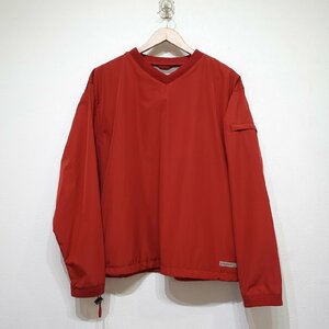 STUSSY (M) ナイロン プルオーバー カットソー ピステ 赤 ステューシー 紺タグ I1-68