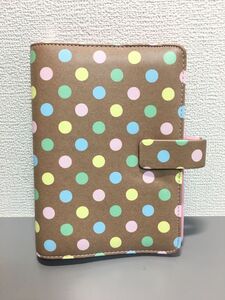 Filofax ファイロファックス ドット柄 水玉柄 システム手帳 6穴