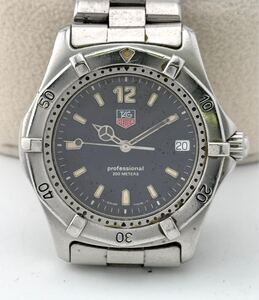 【タグホイヤー　１円～】　「TAGHEUER」 　WK1110 プロフェッショナル　2000シリーズ　デイト　腕時計　メンズ　クォーツ　B13T711