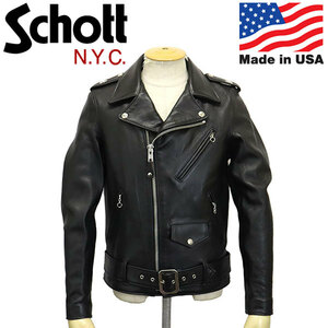 Schott (ショット) 3950093 7646 217US SHEEP ONE STAR RIDERS JKT シープ ワンスター ライダースジャケット 09(10)BLACK 38