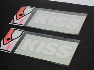 ☆★当時物キジマ★【ＫＩＳＳ　９０ミリX２５ミリ白】 KISS RACING TEAM ステッカー【2枚セット】★税込★