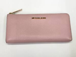 MICHAEL KORS レザー L字ファスナー 長財布 ピンク マイケルコース SS-280894