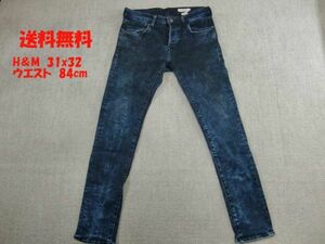 ★★★大人気　H&M SKINNY LOW WAIST 31x32　 ウエスト84　色落ち　送料無料　R190