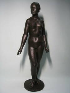 ★ブロンズ製裸婦像　　山崎正義　　京都を代表する彫刻家　　清々しい裸婦像　高さ約43㎝