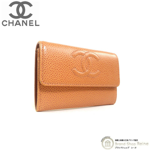 シャネル （CHANEL） キャビアスキン ココマーク CCステッチ カードケース 名刺入れ ヴィンテージ A50074 サーモンピンク（中古）