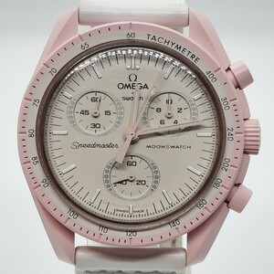 【美品】SWATCH×OMEGA ミッショントゥヴィーナス　クロノグラフSO33P100/箱保付き