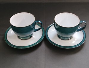 DENBY デンビー コーヒーカップ＆ソーサー ペアセット イギリス製 洋食器【現状品】xy520618