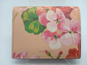 GUCCI GGブルームス 札・カード入れ 410120・2067・ 二つ折り財布(小銭入れ無し) 花柄